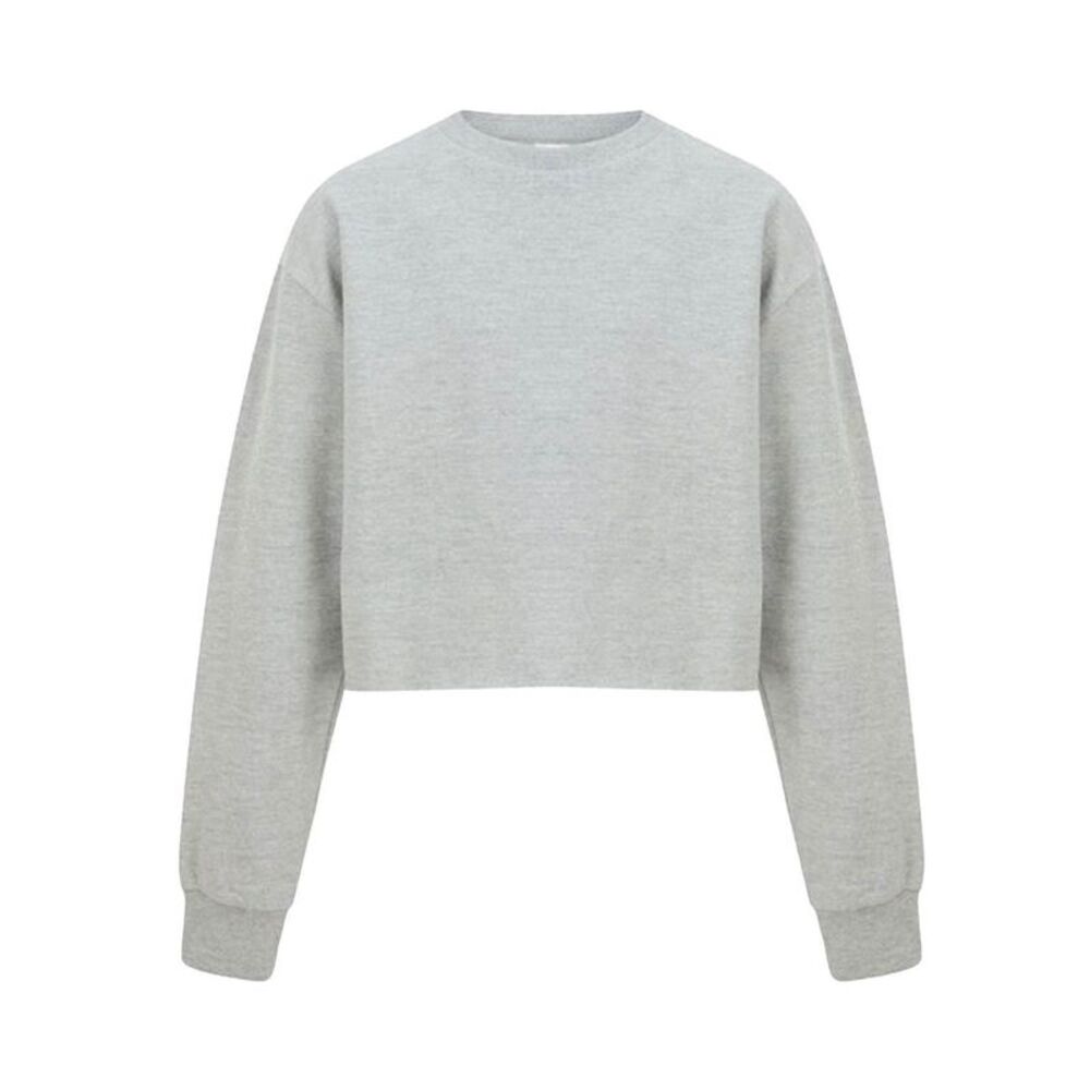 Miso Womens/Ladies Crop Sweatshirt / Gray